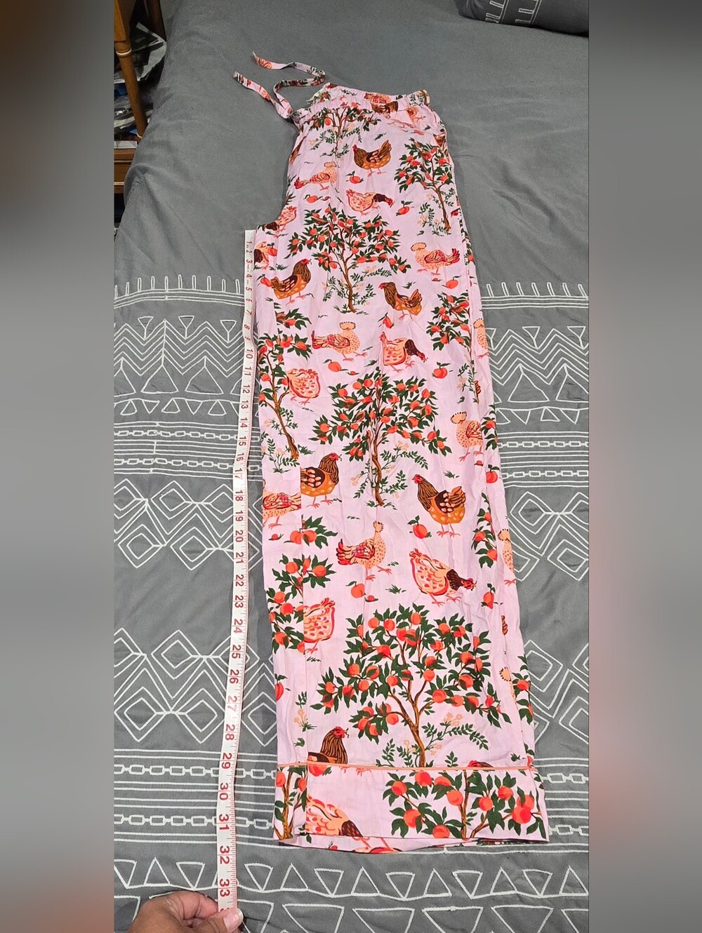 Printfresh Hen House Pajamas In Ballet Pink Size Medium Tall - Picture 8 of 10